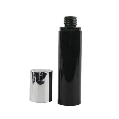 Ungiftige aufbereitete schwarze luftlose Flasche, wasserundurchlässige Pumpflasche der Hautpflege-K1303