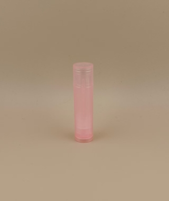 Zusammengestellte Plastikkleine, glatte, klare, rosa Lippenbalsamverpackung für Lippenstift