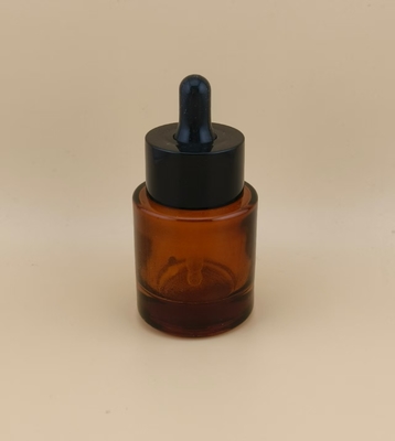 Fein gestaltete Braune kleine Glasflasche für Gesichts Essenz