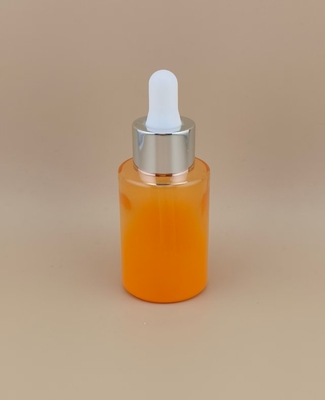 Neues Design Klar Gradual Change Orange Glatte runde Tropffflasche K-GBL30 für Essenz