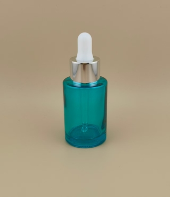 Neues Design Klares Cyan Glattes Rundes Tropfflasche K-GBL30 für Essenz