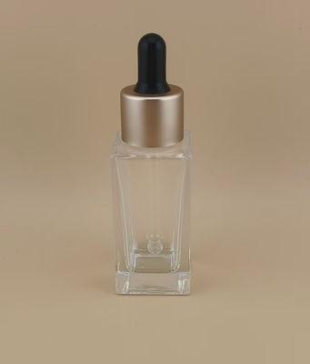 ISO9001/ISO14001 zertifiziert Zart, klar, glatt, flach, kleines, quadratisches Tropffflasche für Lotion