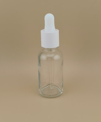 Glasgeschneiderte Tropffflasche für Hautpflege Zartes Design Klar und glatt