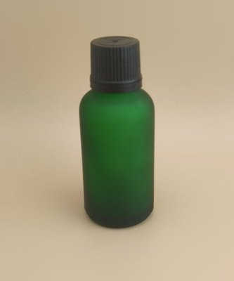 Zartes Design, klare, dunkelgrüne Glasflasche für Essenz