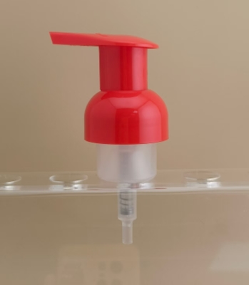 Fein gestaltete rote Plastik-Schaumpumpe für Shampoo-Flaschen
